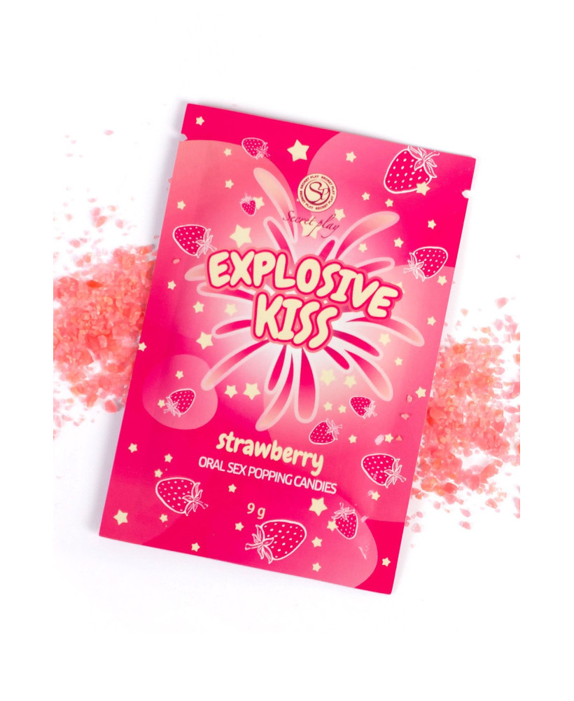 Bonbons pétillants à la fraise spécial sexe oral 